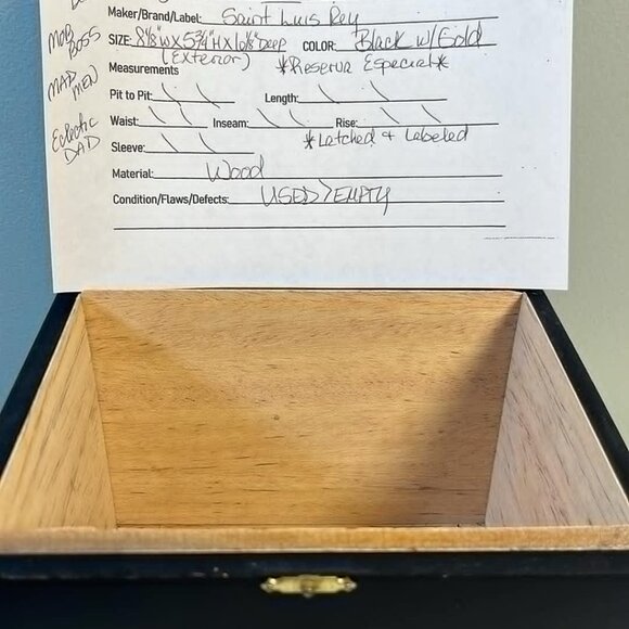 Saint Luis Rey SLR Reserva Especial Rothchilde Maduro Empty Wood Cigar Box Madme - Picture 2 of 11